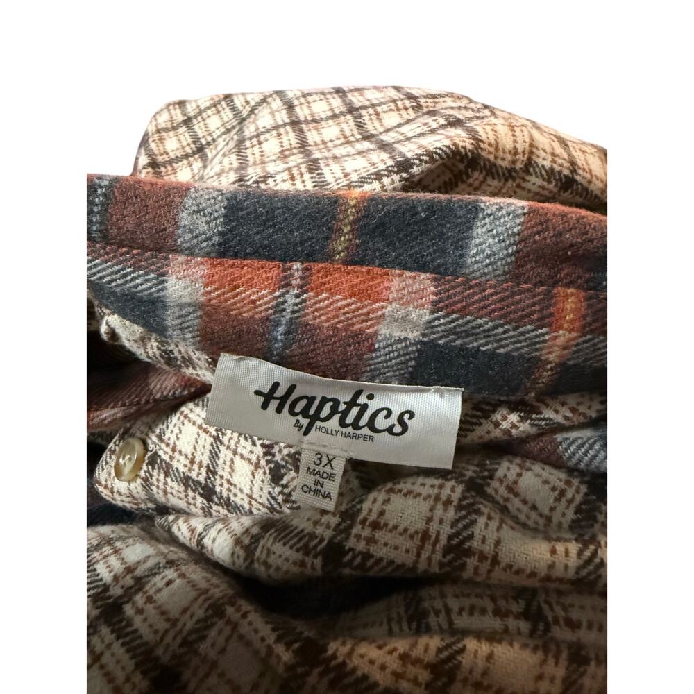 Haptics Boutique Mixed Patchwork Plaid Oversized … - image 4